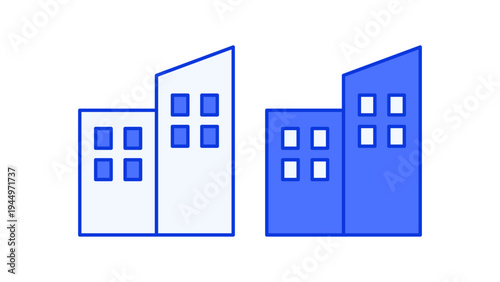 Building Office Corporate Tower Symbol For Business Infrastructure And Workplace Color Icon