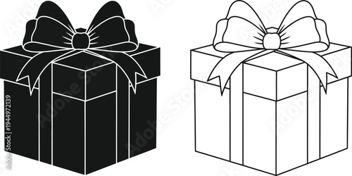 Gift boxes with bows Vector