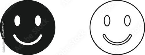 Smiling faces emotions Vector