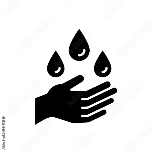 Washing hands icon set. Sanitizer, kills bacteria, germ, antiseptic, antibacterial. Wash hands rinse water drop. Keep hands clean, fresh, moisturize, smooth, soft, gentle symbol. Vector illustration.