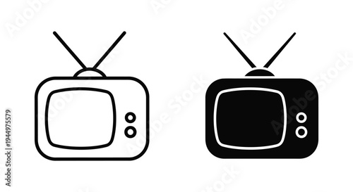 Television Icon Retro Broadcast Technology