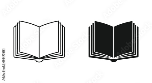 Open Book Icons Knowledge Symbol Commercial