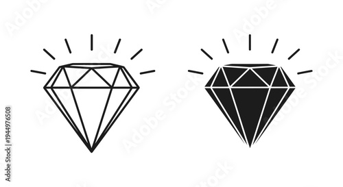 Diamond Gemstone Symbol Commercial Graphic