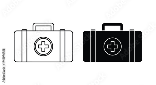 Medical Kit First Aid Icons Commercial