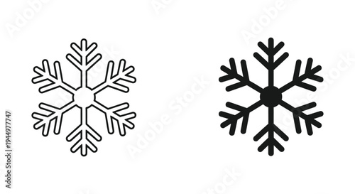 Snowflake Icon Symbol Cold Weather Vector