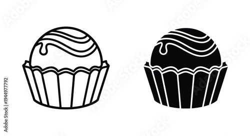 Truffle Icon Vector Sweet Treat
