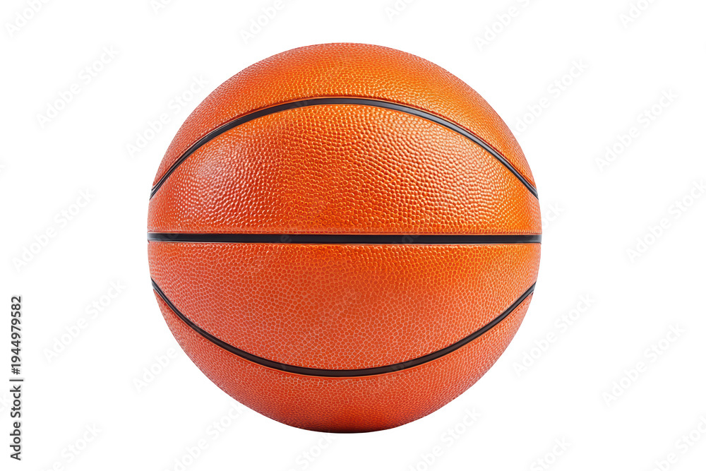 Fototapeta premium An overhead shot of a bright orange basketball, showcasing its textured surface and black seams against a dark backdrop.