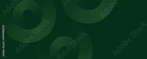 Dark green abstract background with diagonal rounded lines. Geometric stripe line art design. Simple geometric pattern. Modern graphic element. Suit for banner