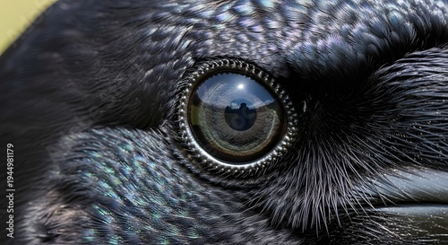 close up of a head of a black eyed bird