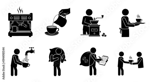 Coffee Shop Service Icons