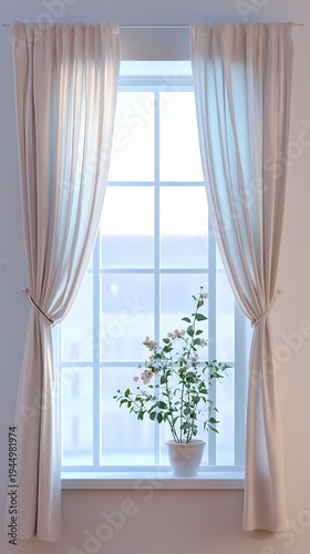 window curtains flowers booth poster background