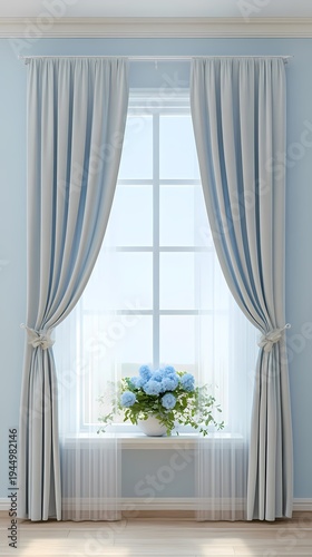 window curtains flowers booth poster background