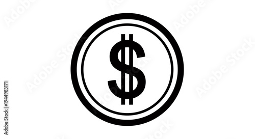 Close up of a currency coin with a dollar symbol representing financial business.