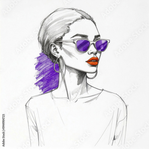 striking monochrome attitude accented by vivid color, effortless cool, and the confident glamour of modern style

