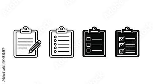 Clipboard Checklist Icons Task Management Planning