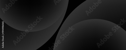 Dark black background abstract 3D geometric with wave effect decoration. Vector illustration