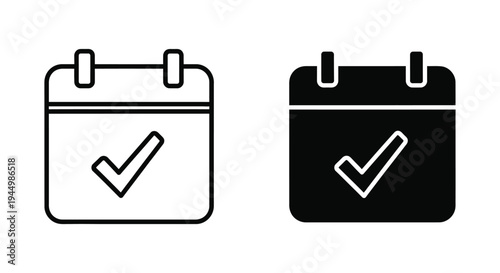 Calendar Checkmark Task Completion Business Icon