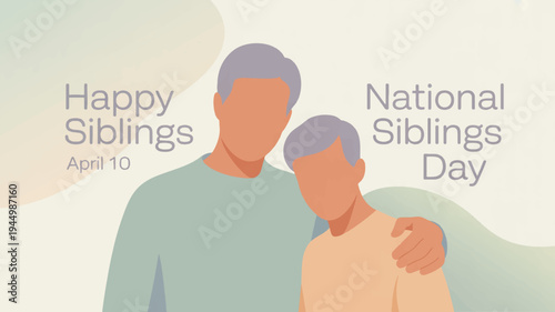 Brotherly love on national siblings day two siblings standing together in solidarity and affection