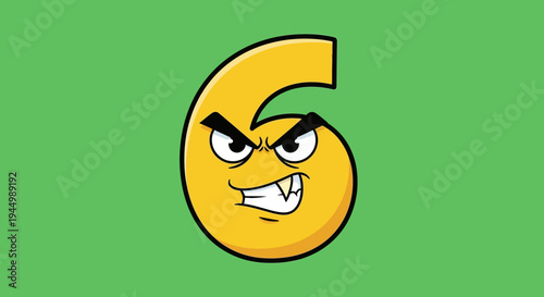 Angry Cartoon Number Six