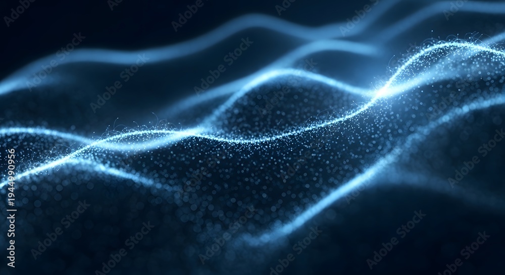 Fototapeta premium Abstract Digital Waveform Background, Data Flow Visualization