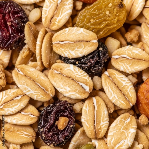 Granola Mix with Nuts and Dried Fruits for Breakfast