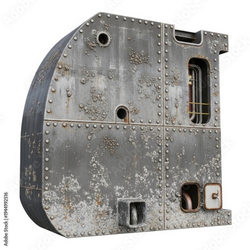 Maritime Oil Gas Equipment with Weathered Texture