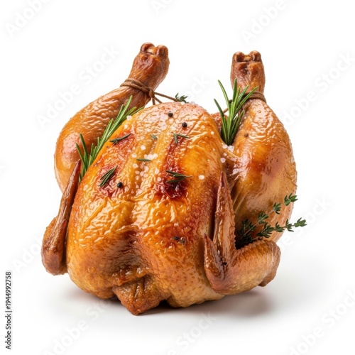 Delicious Roasted Chicken with Fresh Herbs on Display