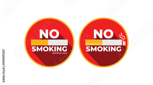 No Smoking Sign Vector Badge Isolated Warning Prohibition Symbol