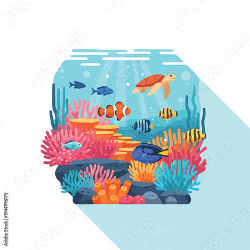 Colorful Fish Swimming in Aquarium Tank 1.