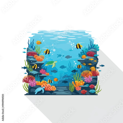 Colorful Fish Swimming in Ocean Water 1.
