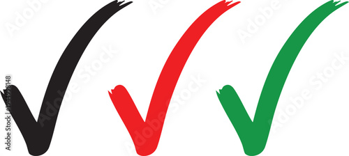 Check mark style iran flag symbol elections , check mark and cross