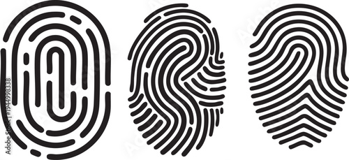 Fingerprint logo icon illustration vector template