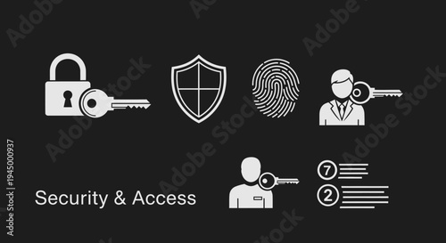 Management icon set.  business icons in line style. Editable web icons for business, marketing, planning, support, vision, project, work