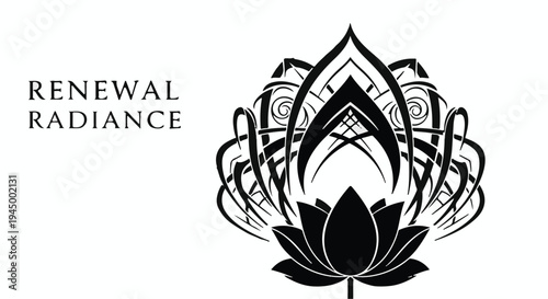 Elegant lotus flower design symbolizing renewal and inner peace
