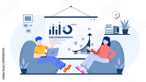 Entrepreneurs discussing financial growth and investment opportunities