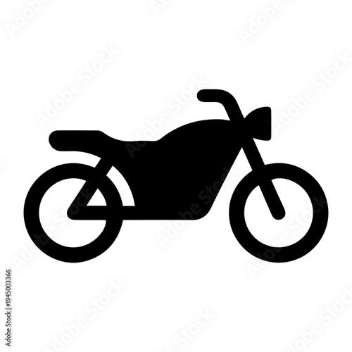 Vector illustration of a classic red vintage motorbike icon isolated on a white background for road transport and speed