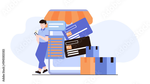 Online shopping and business payment using digital credit card