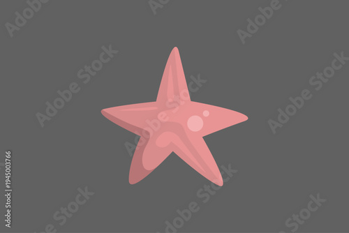 Pink star cartoon unique logo 