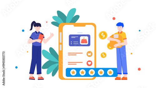 E-commerce platform for cross-border business showing online shopping on a mobile screen with global delivery