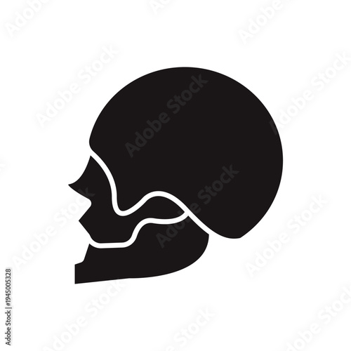 skull bone icons minimalist flat style design, skull bone Vector illustration on white background