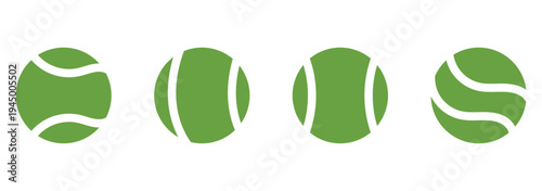Tennis ball sport collection. Vector illustration.