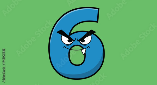 Angry Cartoon Number Six