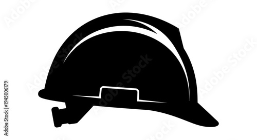 Industrial safety helmet icon for engineering and construction safety