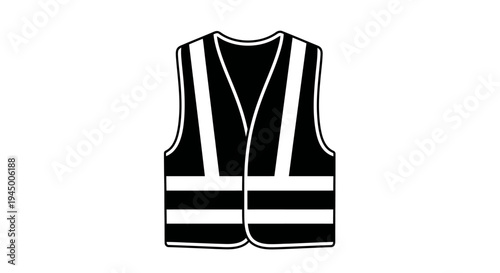 Personal protective equipment PPE safety vest icon for industrial safety