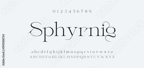 Luxury alphabet letters font and number. Typography elegant wedding classic lettering serif fonts decorative vintage retro concept. vector illustration