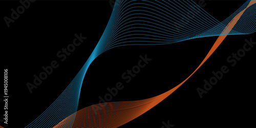 Royalty-free abstract blue orange background. High quality image. Light leaks. Can use overlay.