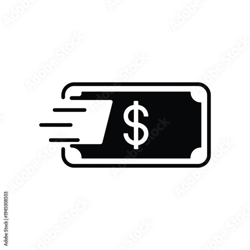 Dollar sign icon button representing money and financial currency symbol vector illustration