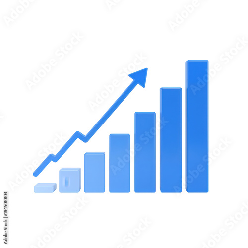 Free Download A blue bar graph with an upward trend on a black background - GFXLoad