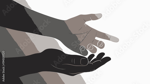 Offering Hand Vector Graphic vector illustration