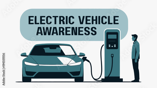 Electric Vehicle Awareness Graphic vector illustration
